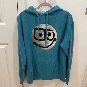 BWOOD Blue Hoodie With Patches | Size XL